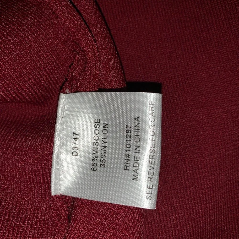 NWT Alexia Admor Burgundy Piper Short Sleeve Mod Shift Knit Dress with Piping - Picture 9 of 9